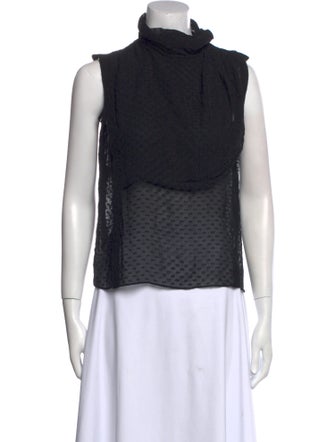 Derek Lam Silk Turtleneck Top