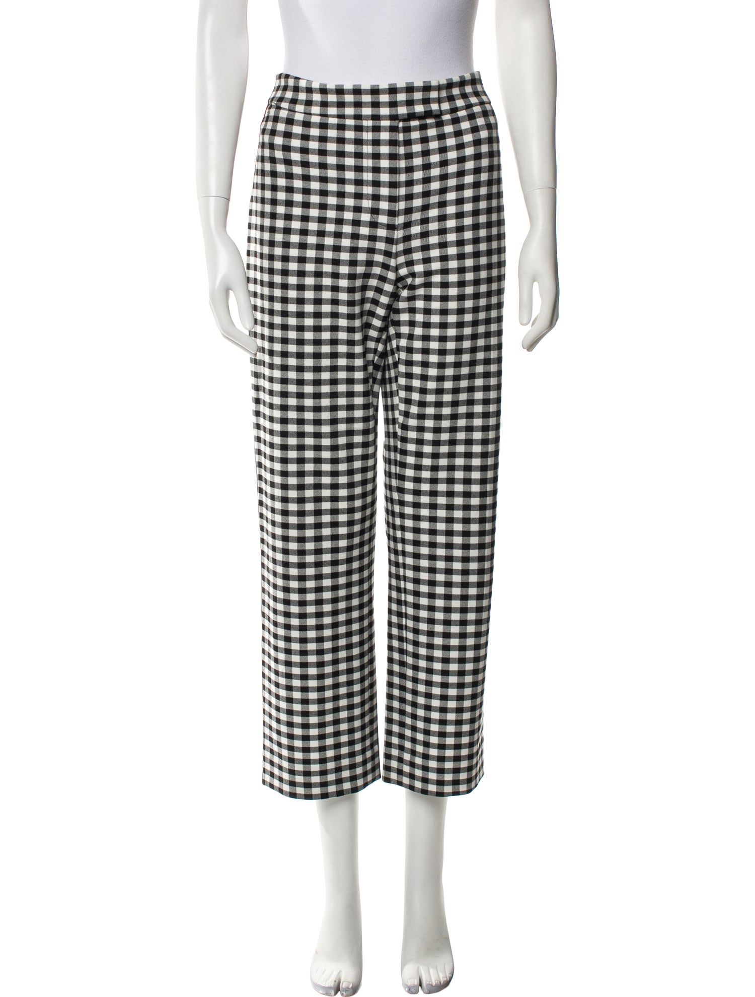 Derek Lam Plaid Print Wide Leg Pants