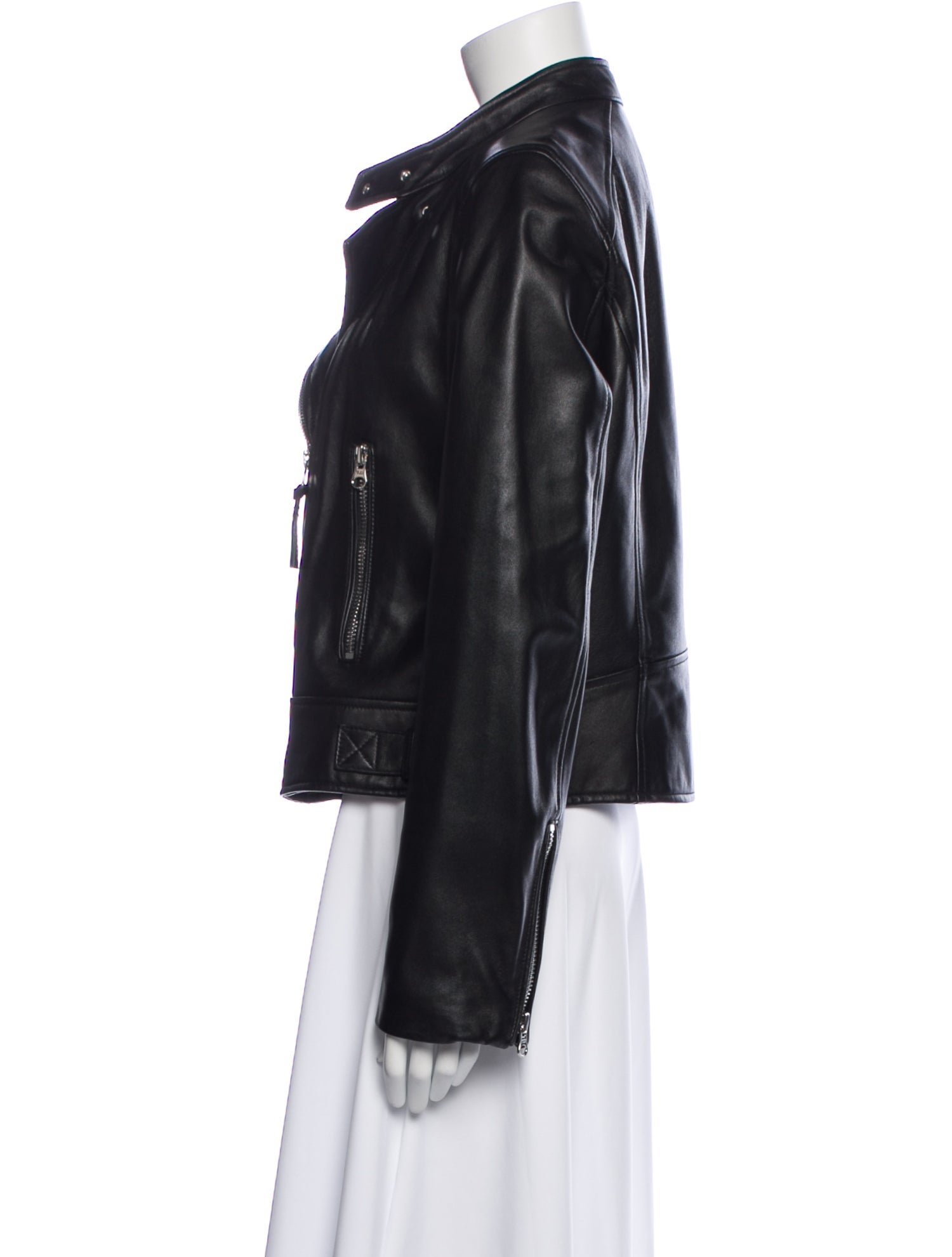 Derek Lam Lamb Leather Biker Jacket