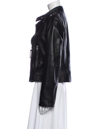 Derek Lam Lamb Leather Biker Jacket