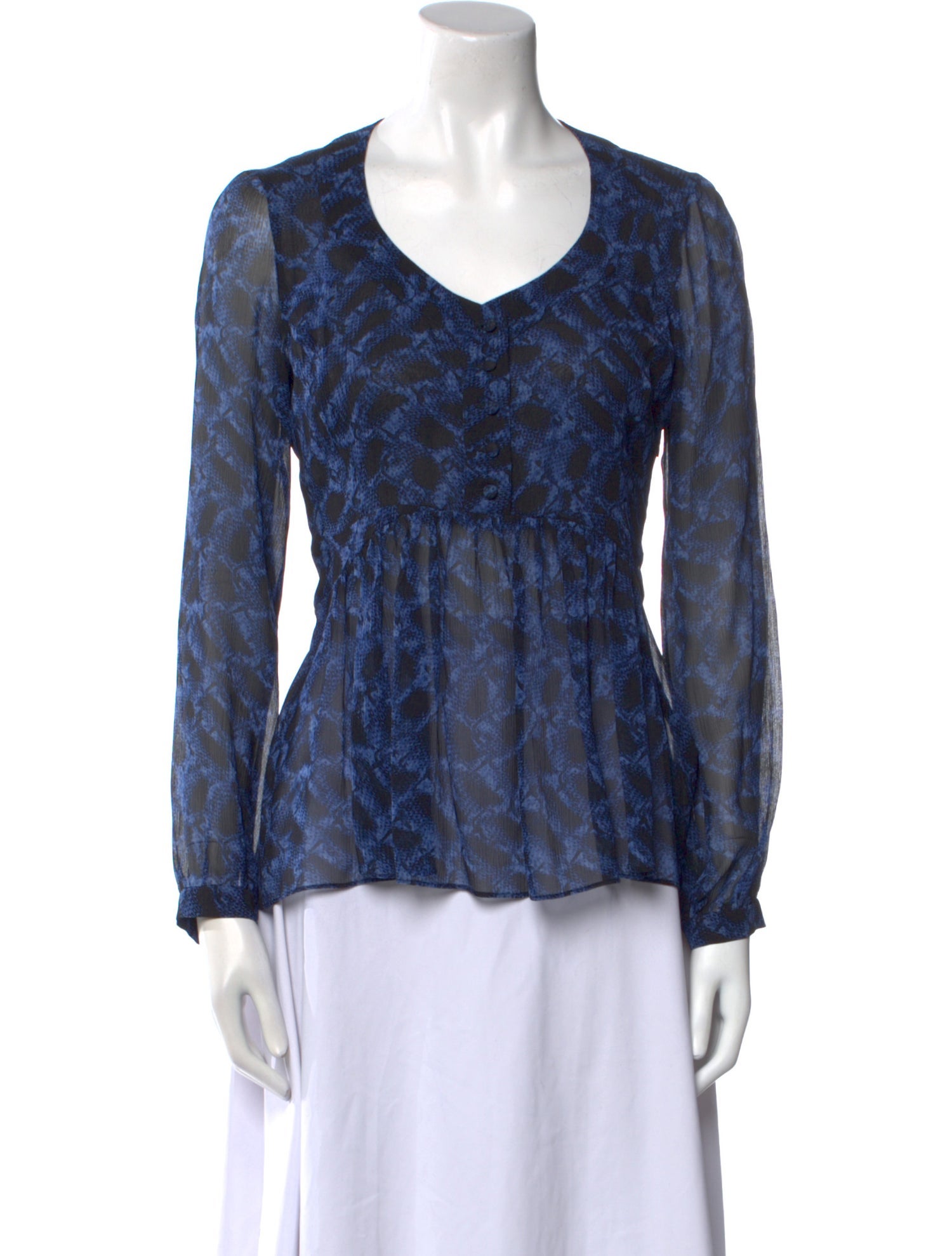 Derek Lam Silk Printed Blouse
