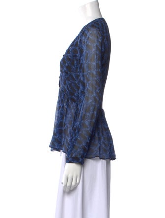 Derek Lam Silk Printed Blouse