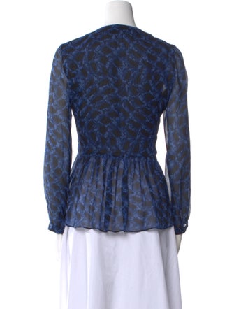 Derek Lam Silk Printed Blouse