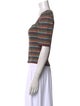 Derek Lam Striped Square Neckline Crop Top
