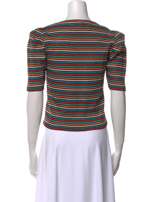 Derek Lam Striped Square Neckline Crop Top