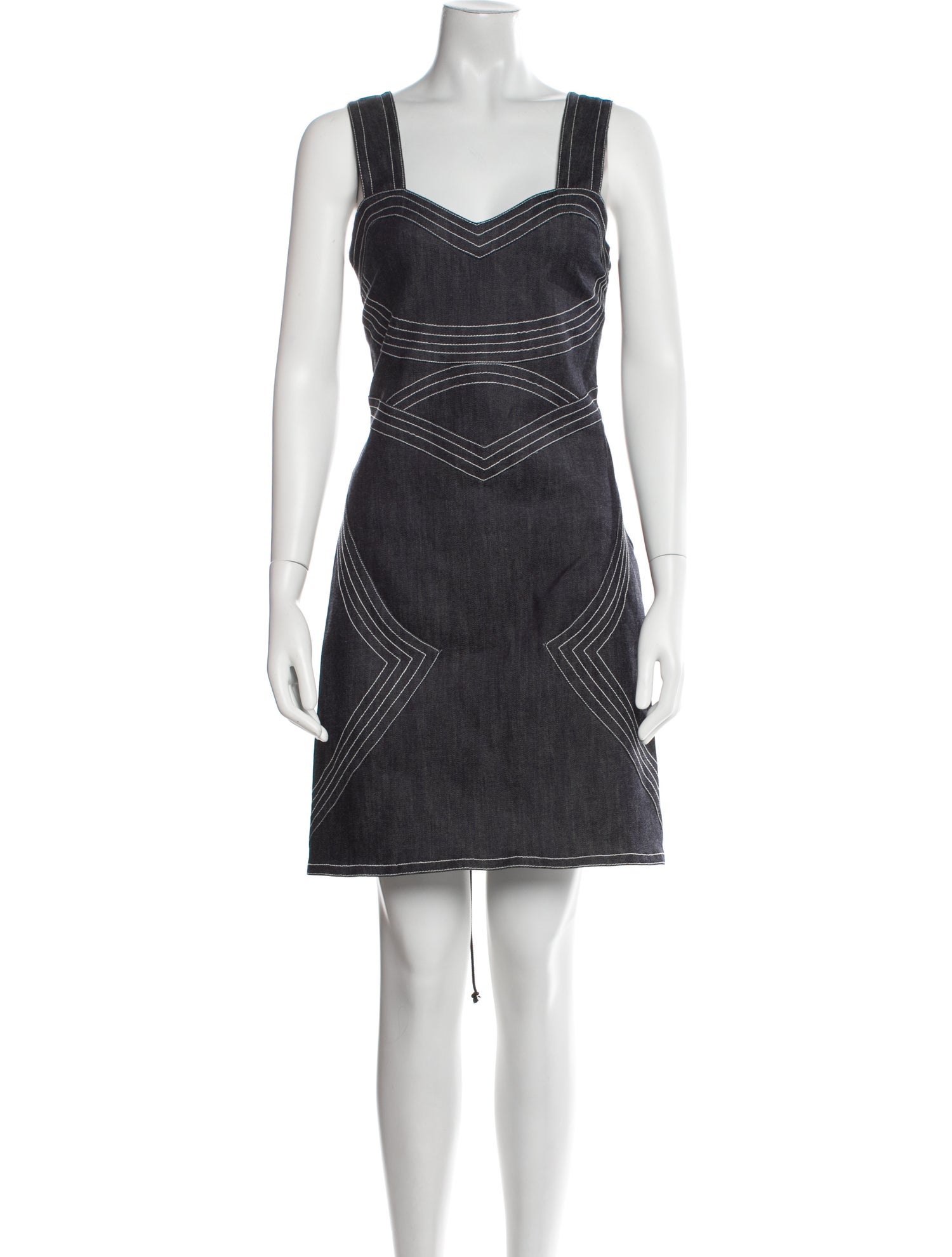 Derek Lam Square Neckline Mini Dress