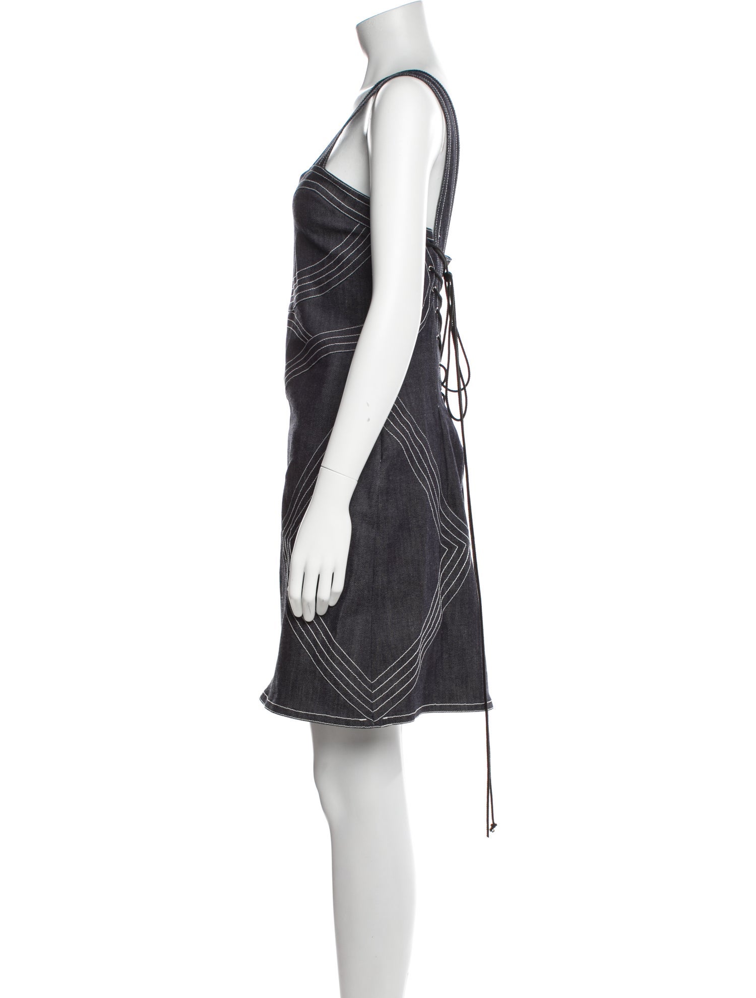 Derek Lam Square Neckline Mini Dress