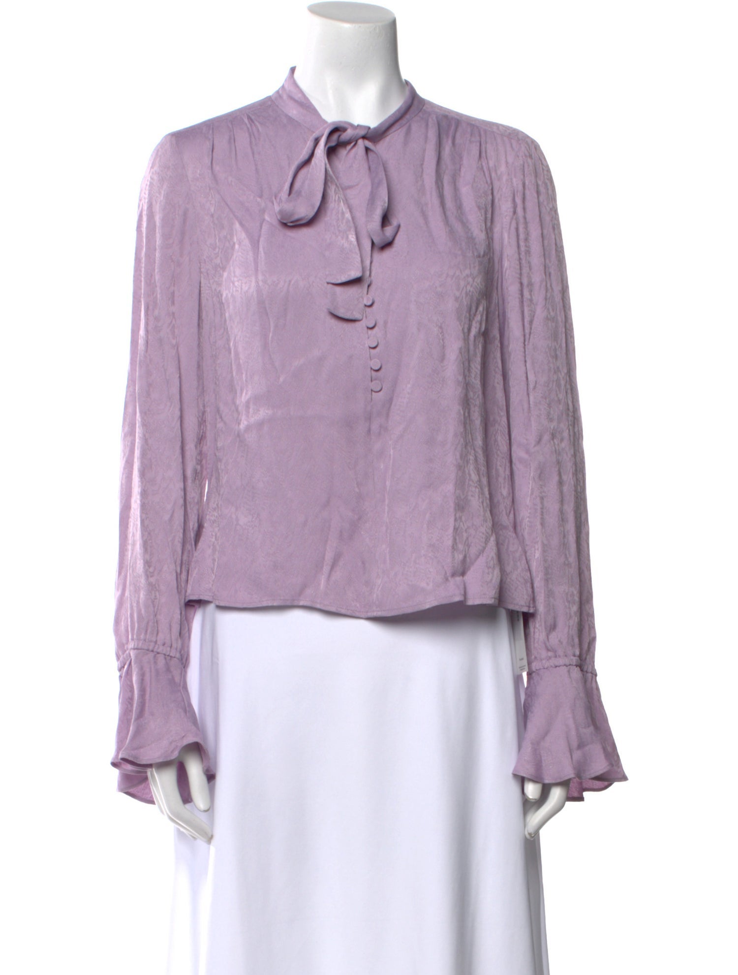 Derek Lam Mock Neck Long Sleeve Blouse