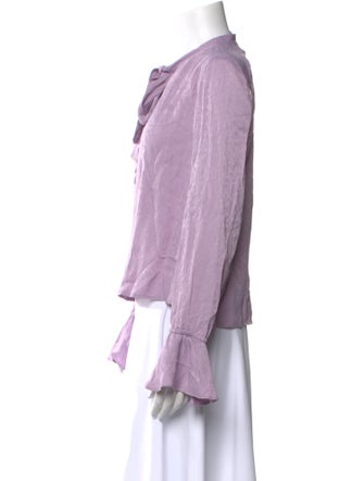 Derek Lam Mock Neck Long Sleeve Blouse