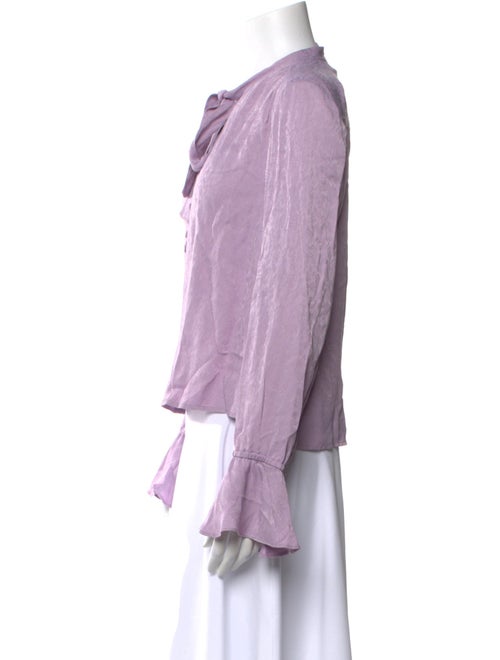 Derek Lam Mock Neck Long Sleeve Blouse