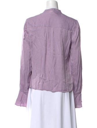 Derek Lam Mock Neck Long Sleeve Blouse