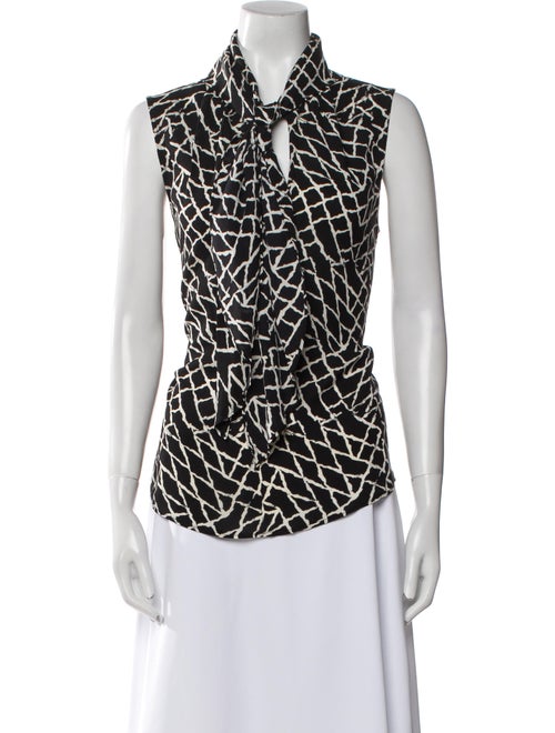 Derek Lam Silk Animal Print Button-Up Top