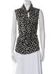 Derek Lam Silk Animal Print Button-Up Top