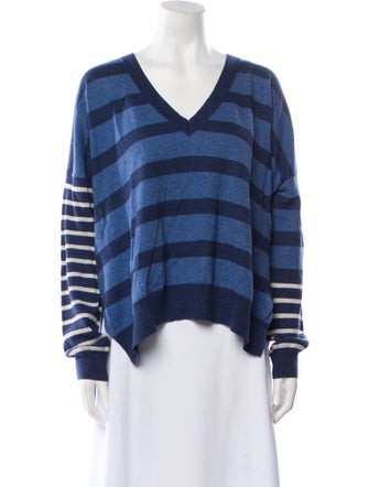 Derek Lam Striped V-Neck Sweater
