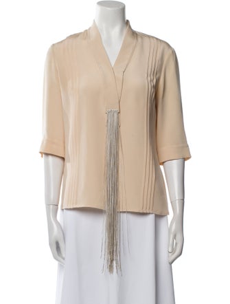 Derek Lam Silk V-Neck Blouse