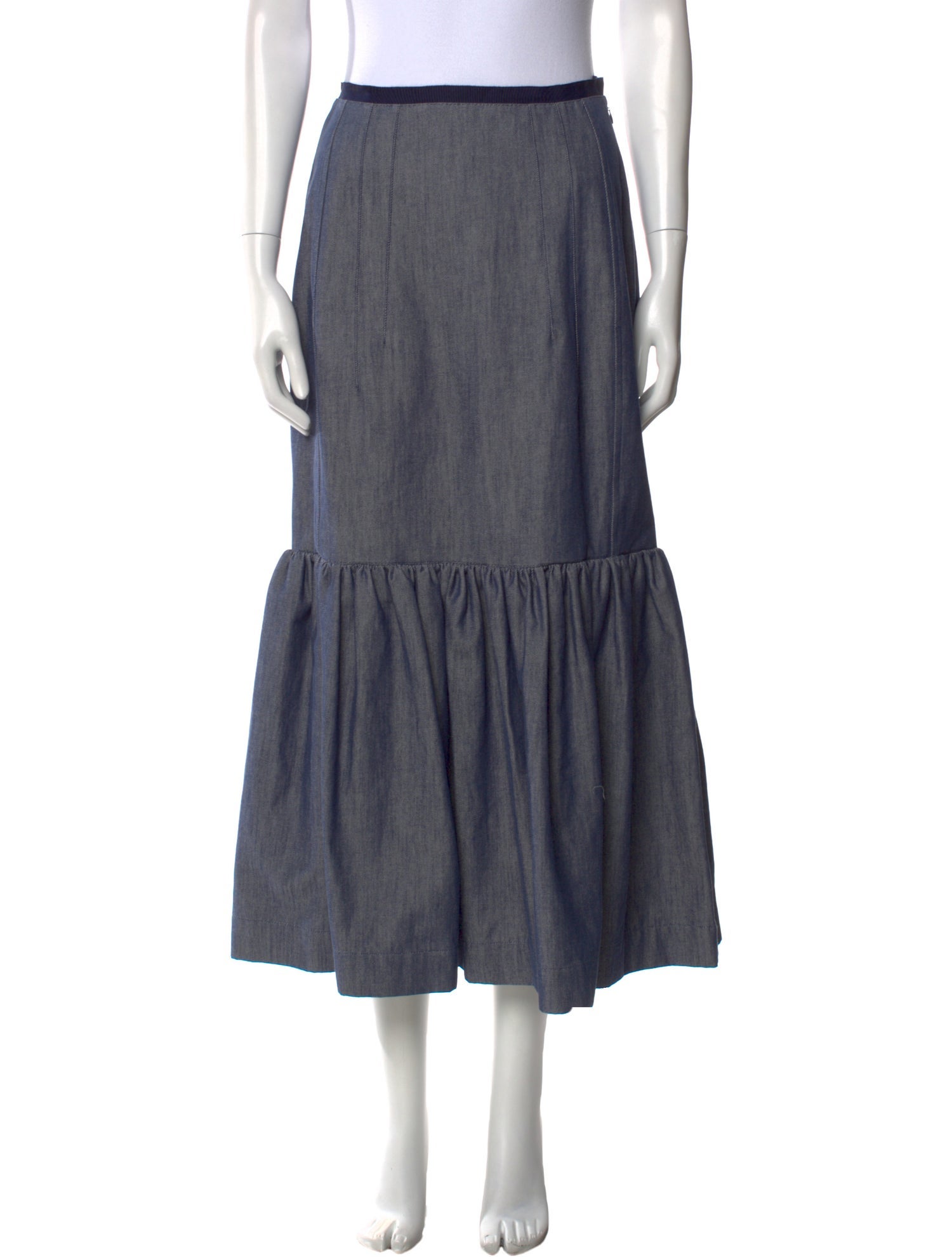 Derek Lam Grosgrain Trim Midi Length Skirt w/ Tags