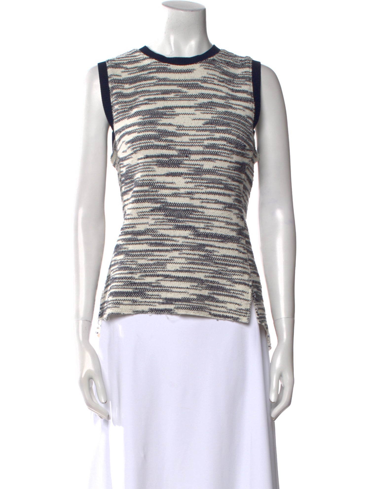 Derek Lam Striped Crew Neck Top