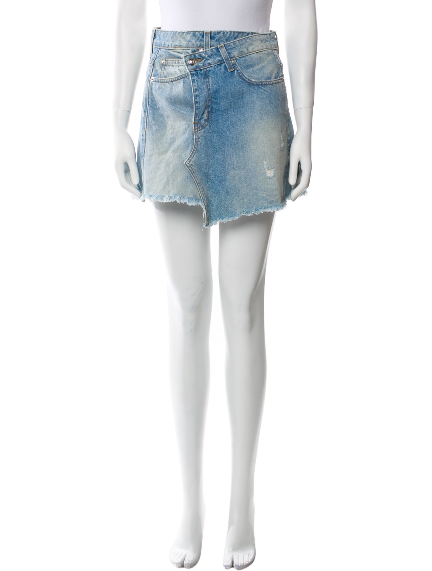 Derek Lam Distressed Accents Mini Skirt