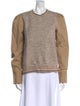Derek Lam Colorblock Pattern Crew Neck Sweater