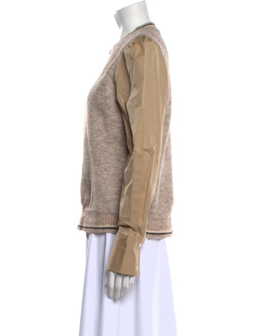 Derek Lam Colorblock Pattern Crew Neck Sweater