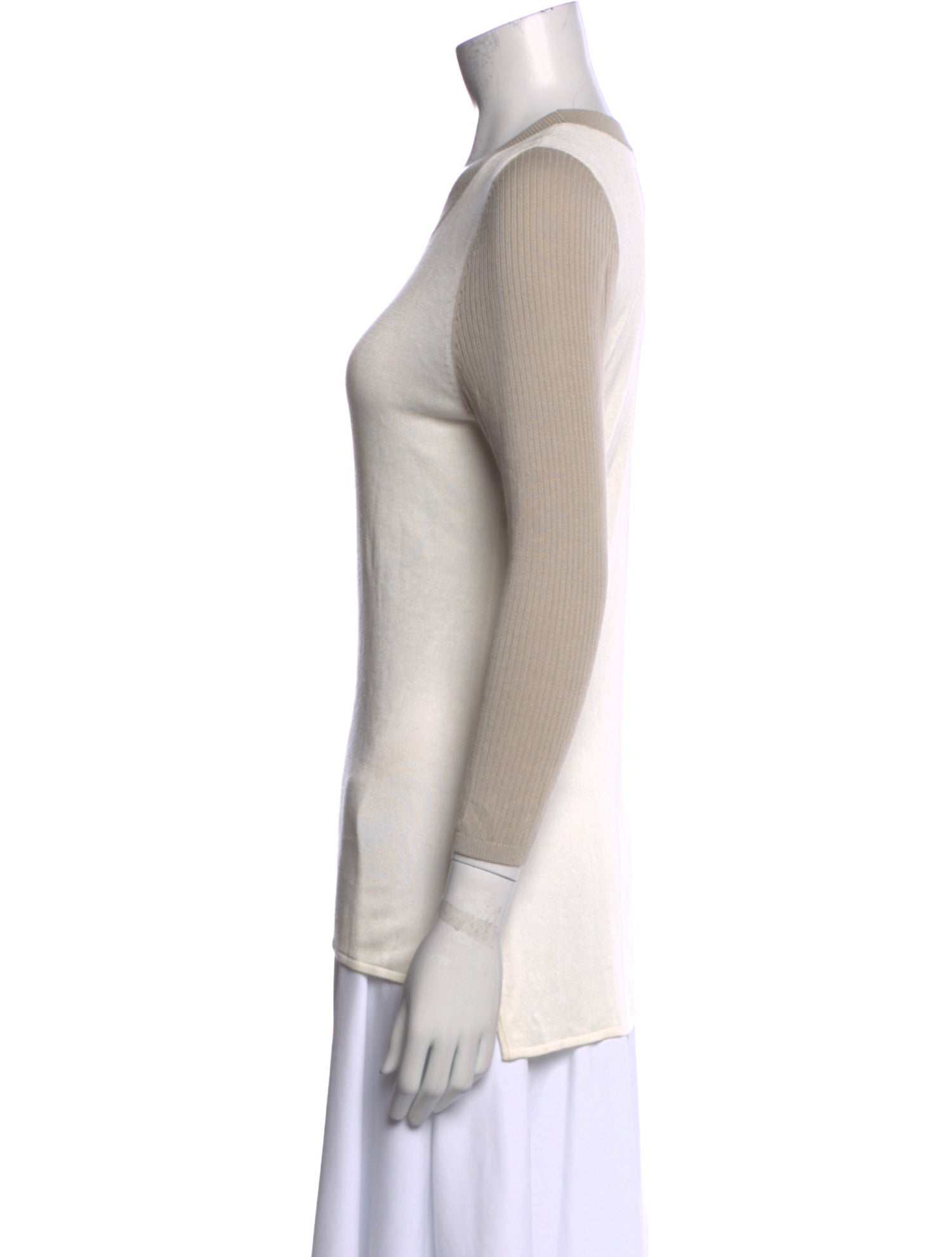 Derek Lam Crew Neck Three-Quarter Sleeve T-Shirt