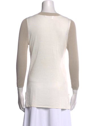 Derek Lam Crew Neck Three-Quarter Sleeve T-Shirt