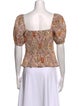 Derek Lam Linen Paisley Print Crop Top