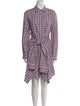 Derek Lam Plaid Print Knee-Length Dress