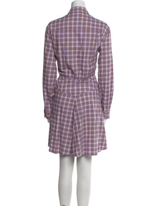 Derek Lam Plaid Print Knee-Length Dress