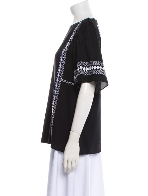 Derek Lam Silk Bateau Neckline Blouse