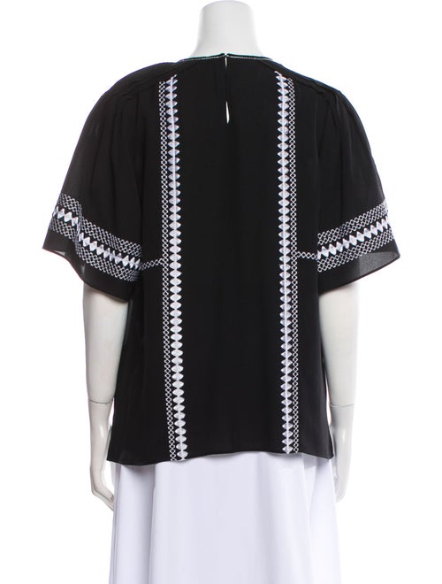 Derek Lam Silk Bateau Neckline Blouse