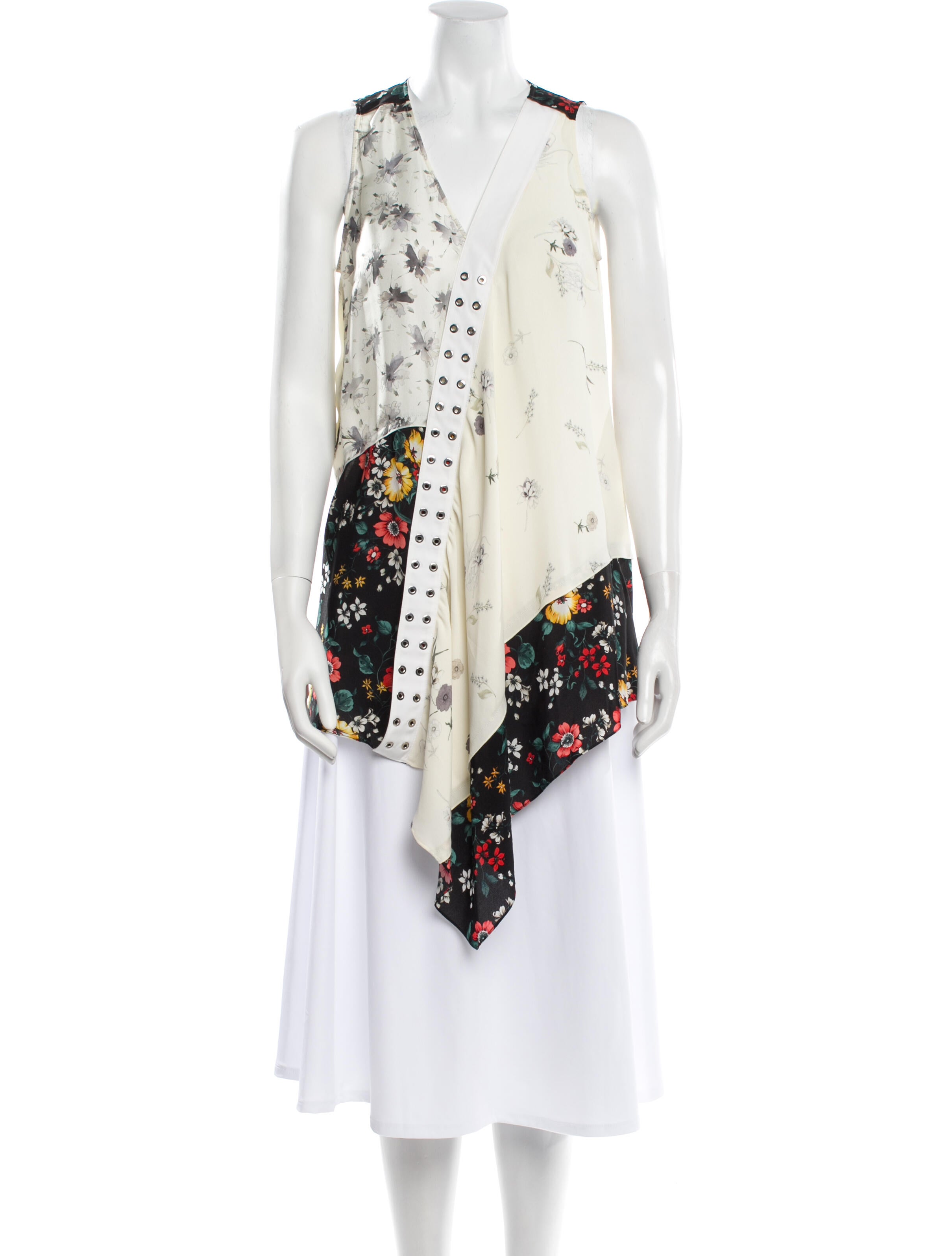 Derek Lam Silk Floral Print Tunic