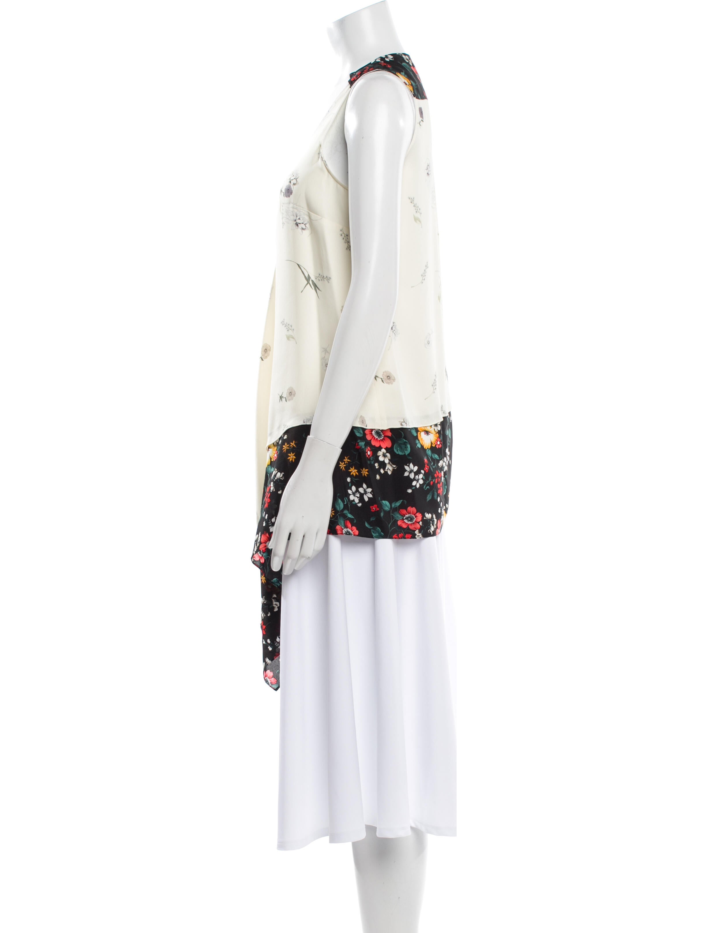 Derek Lam Silk Floral Print Tunic