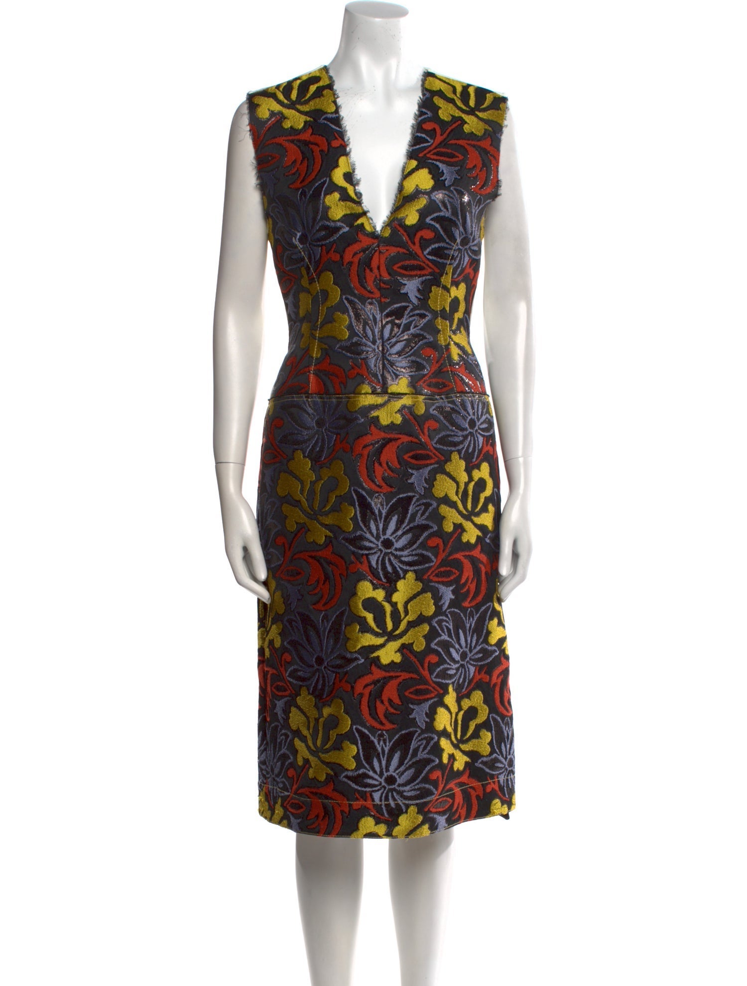 Derek Lam Floral Print Midi Length Dress