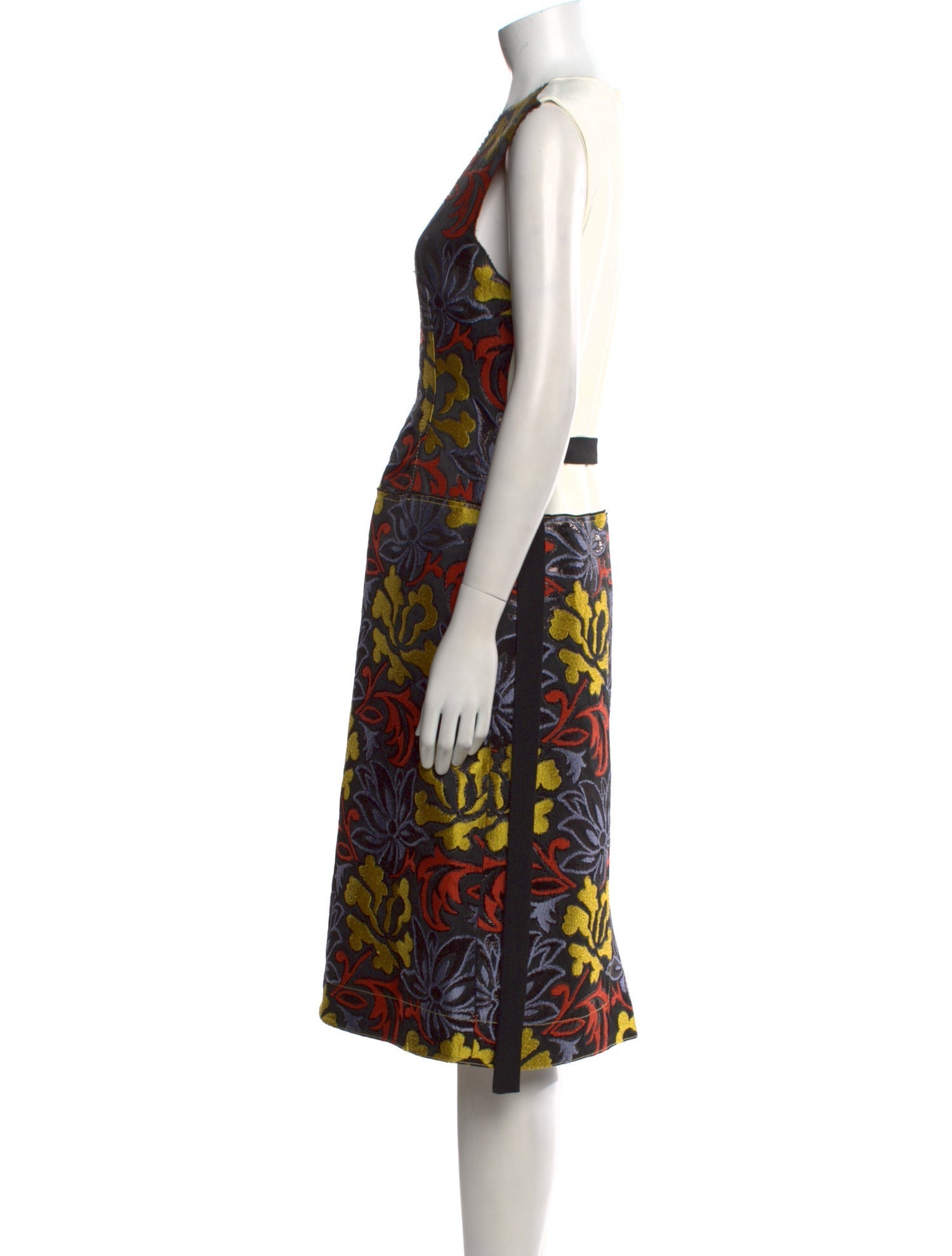 Derek Lam Floral Print Midi Length Dress