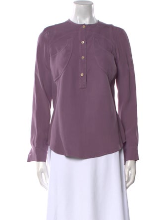 Derek Lam Silk Mock Neck Blouse