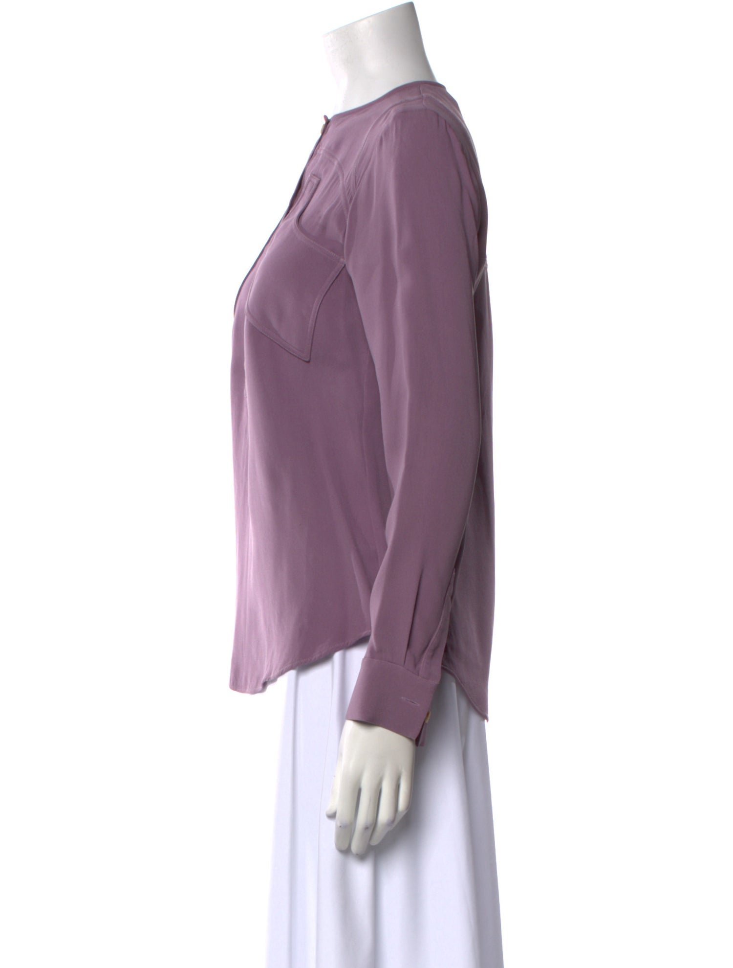 Derek Lam Silk Mock Neck Blouse