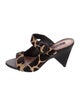 Derek Lam Ponyhair Animal Print Slides