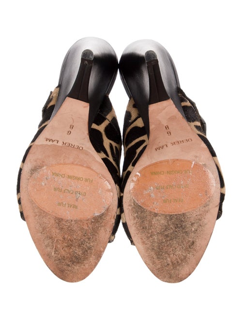 Derek Lam Ponyhair Animal Print Slides