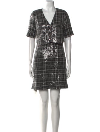 Derek Lam 10 Crosby Plaid Print Mini Dress