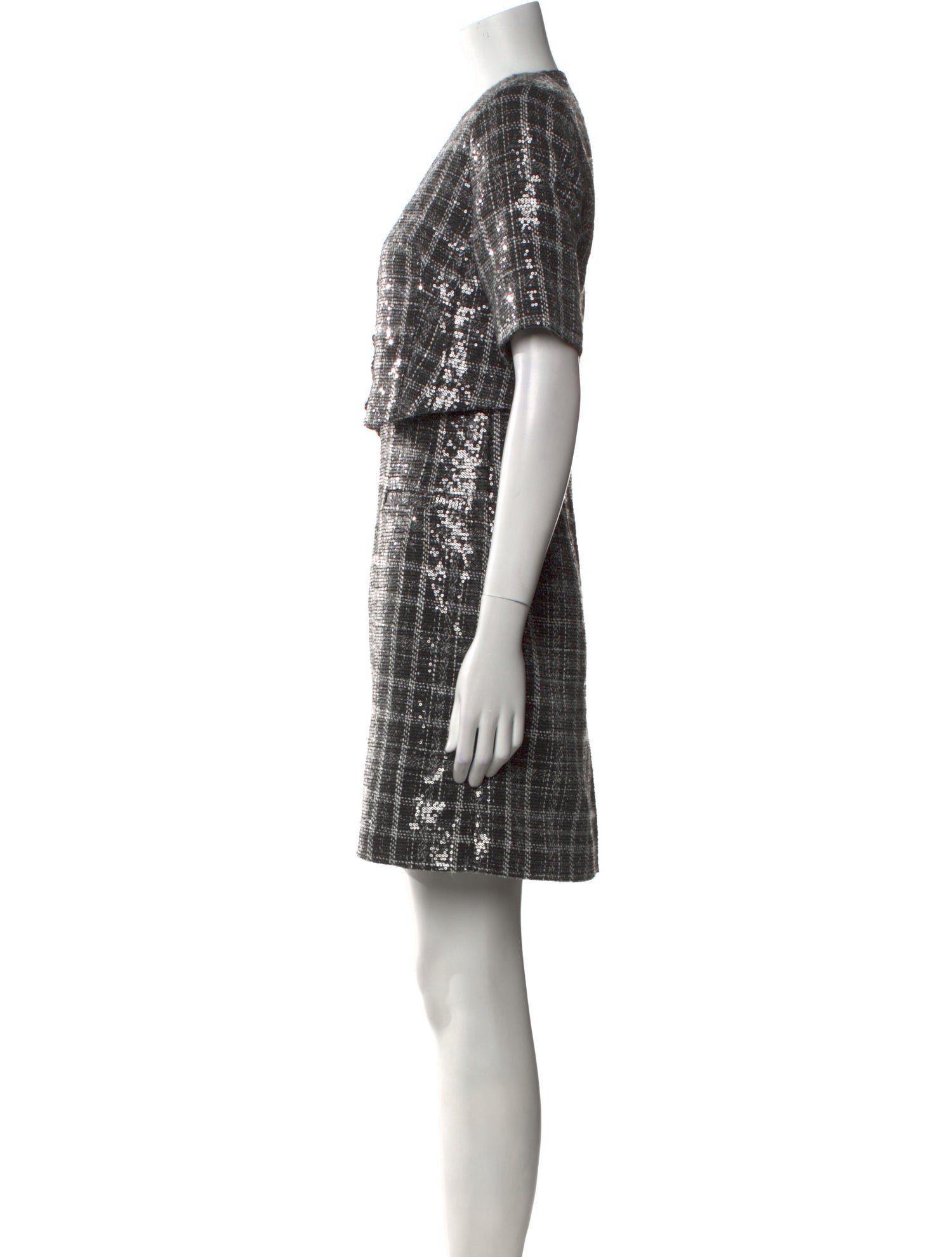 Derek Lam 10 Crosby Plaid Print Mini Dress