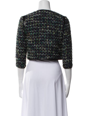 Derek Lam Wool Tweed Pattern Bolero