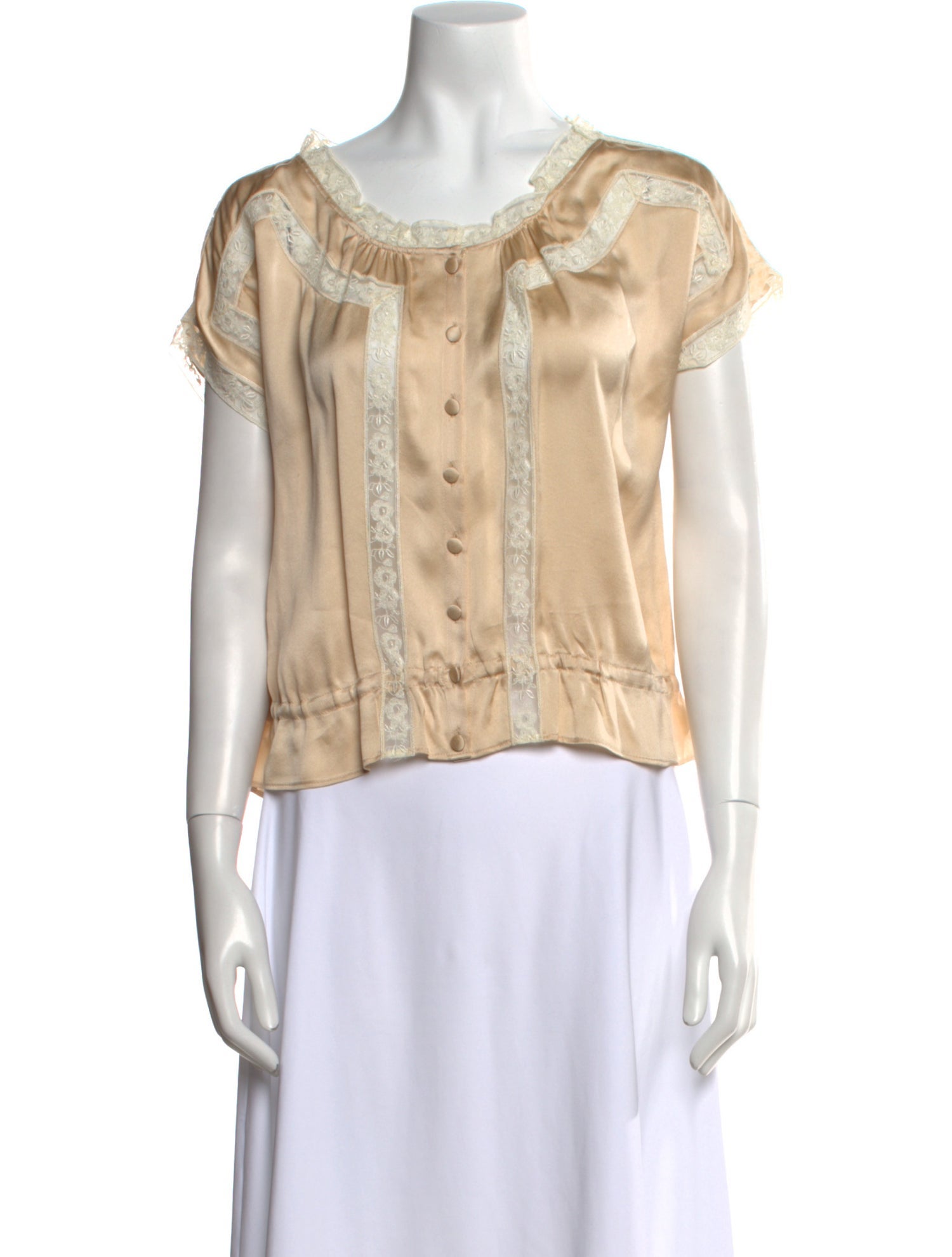 Derek Lam Silk Scoop Neck Blouse