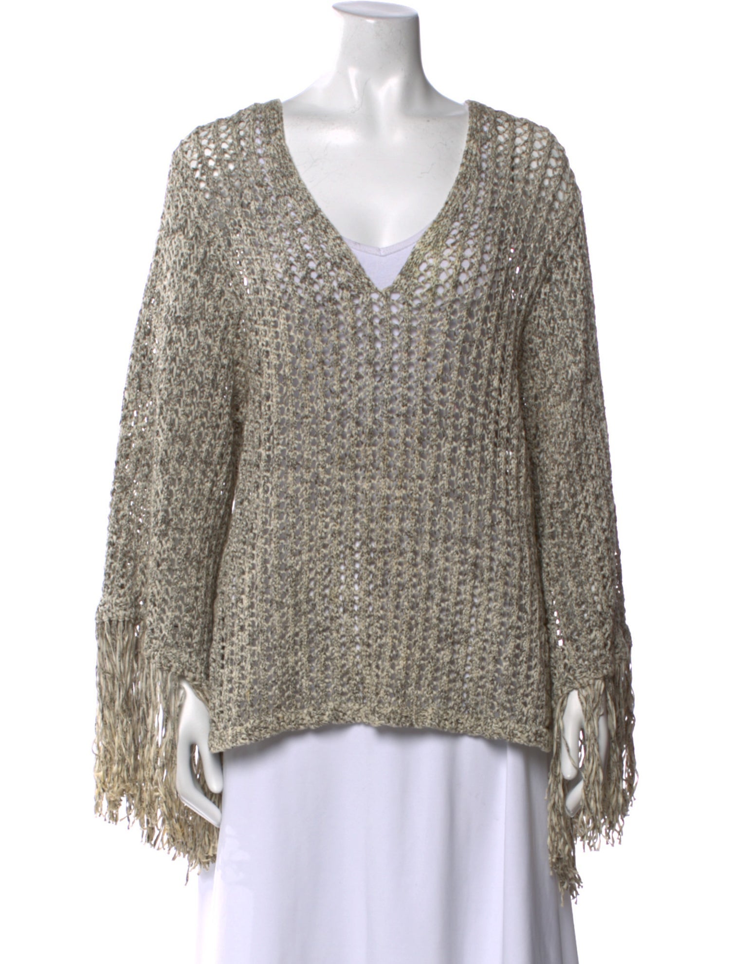 Derek Lam Printed V-Neck Sweater