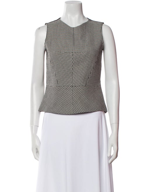Derek Lam Virgin Wool Printed Crop Top