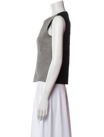 Derek Lam Virgin Wool Printed Crop Top