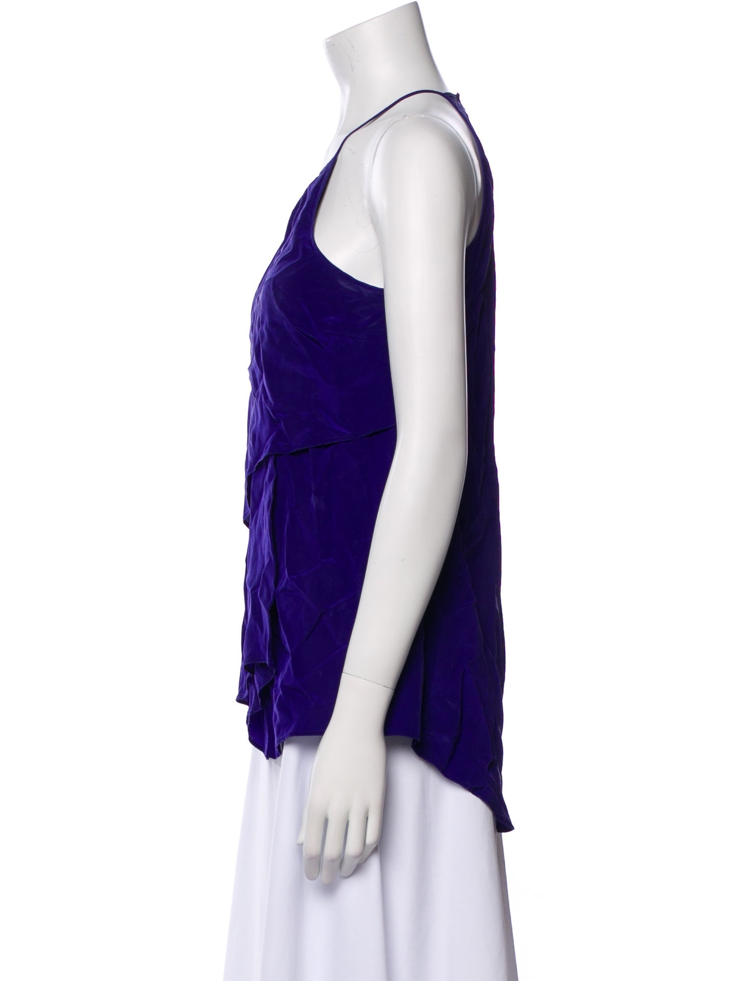 Derek Lam 10 Crosby Silk Square Neckline Blouse