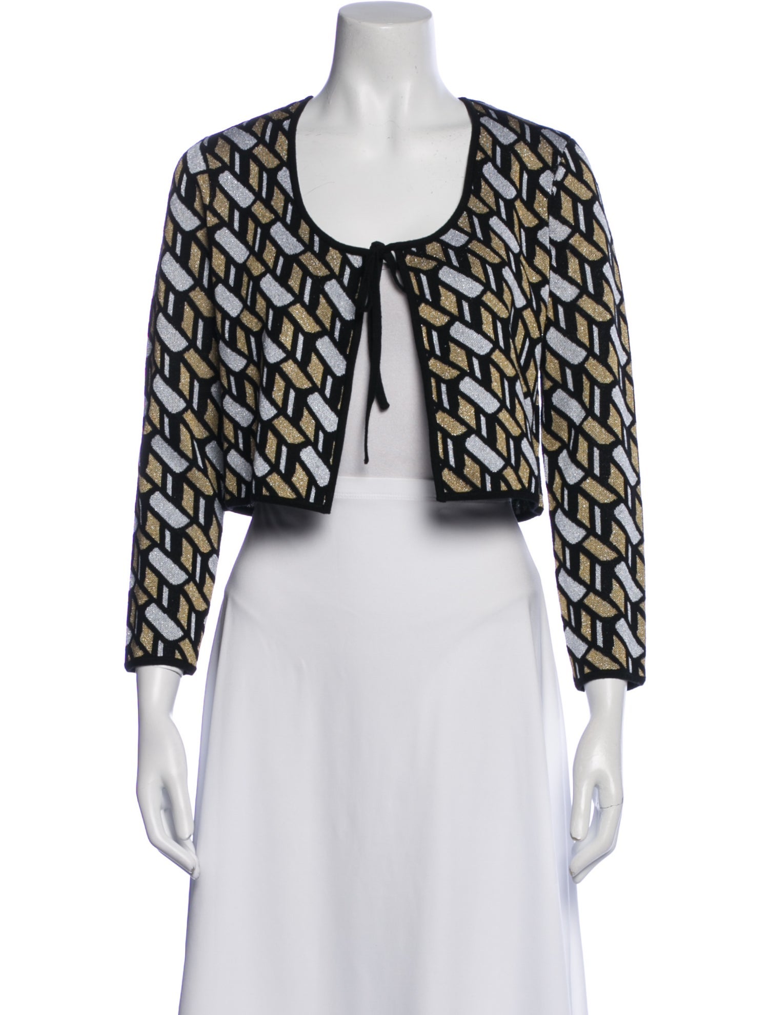 Derek Lam Printed Scoop Neck Sweater