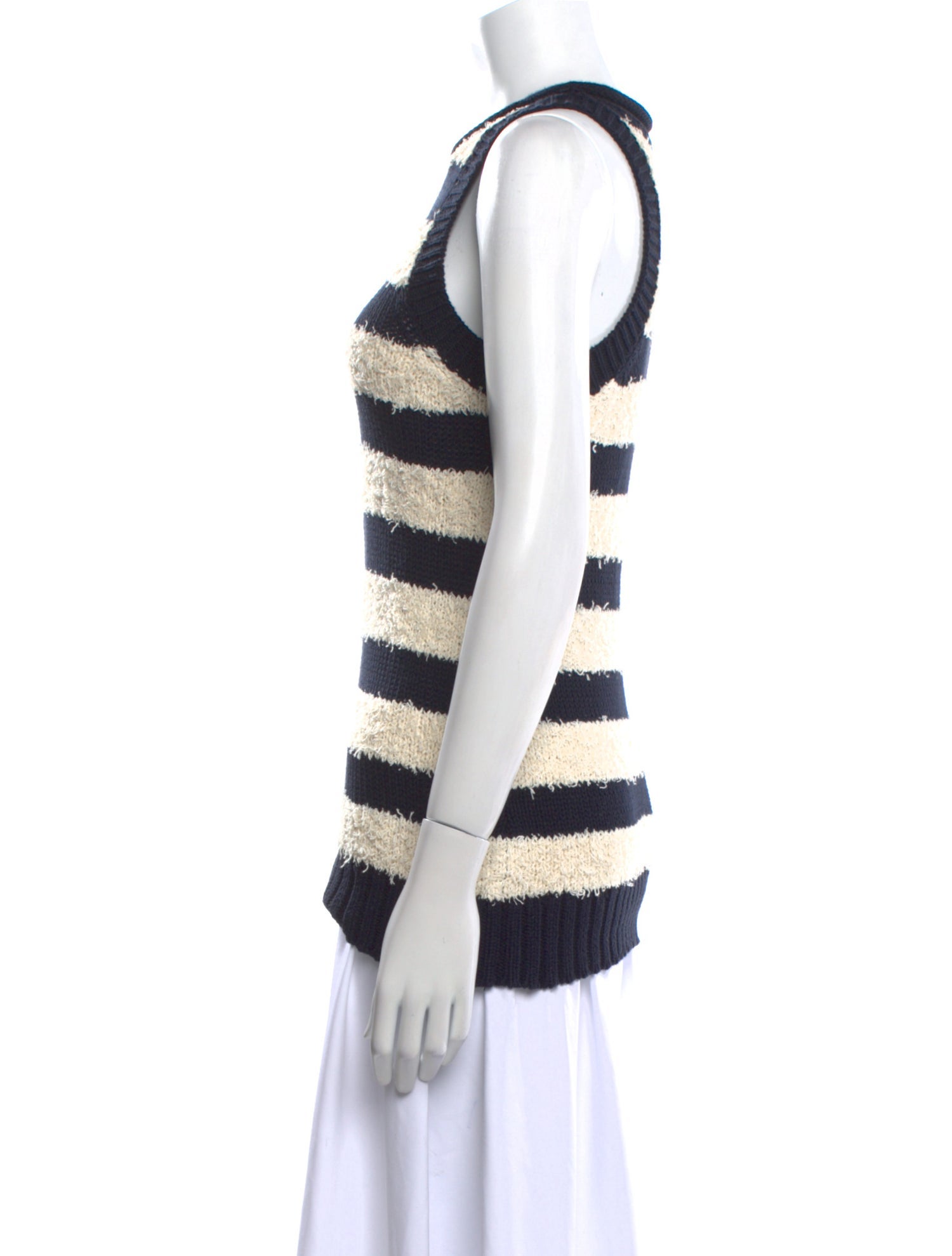 Derek Lam Striped Crew Neck Top