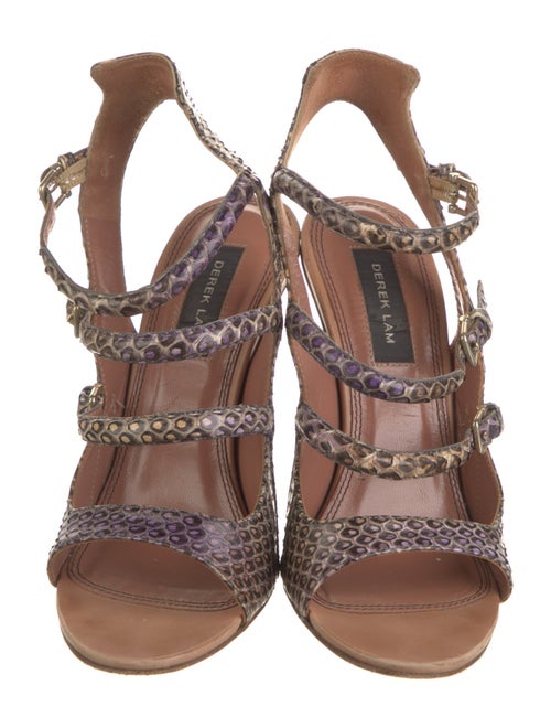 Derek Lam Snakeskin Animal Print Gladiator Sandals